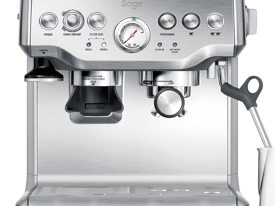 SAGE Barista Express coffee machine with push button control